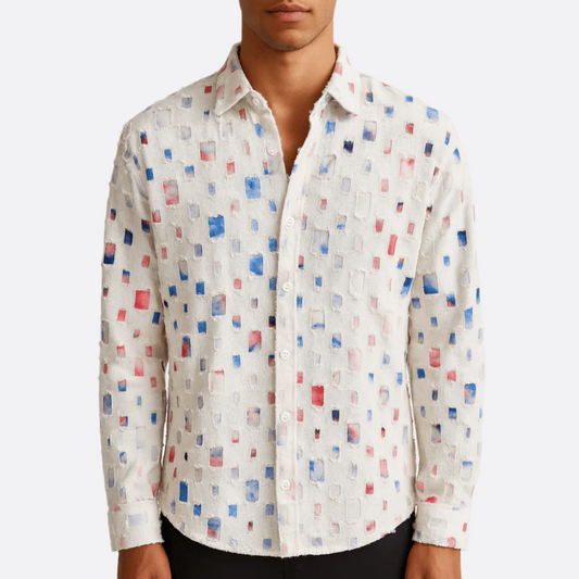 Hommes - Chemise - Denim - Détails effilochés - Coupe durable et tendance