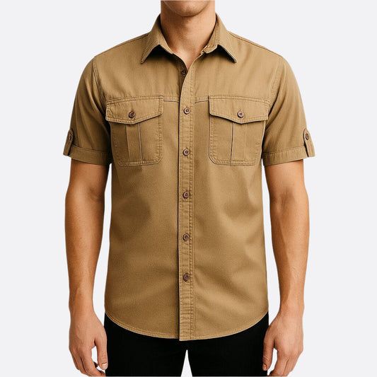 Hommes - Chemise cargo - Légère et durable - Tissu durable - Les aventures en plein air - Chemise d'extérieur
