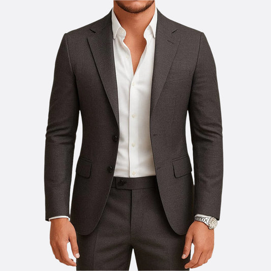 Hommes - Costume ajusté - Tissu durable - Ensemble deux pièces élégant pour invités de mariage - Tenue élégante