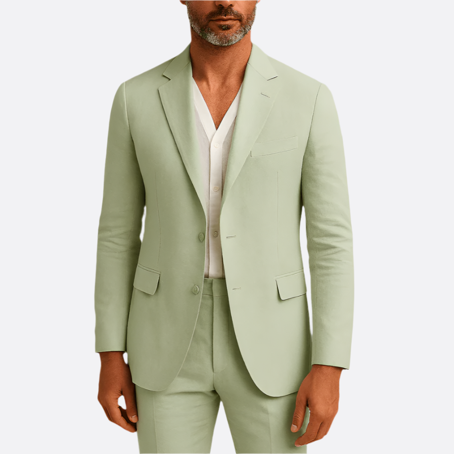 Hommes - Ensemble Blazer et Pantalon d'Été en Léger - Lin - Costume Élégant et Confortable pour la Saison