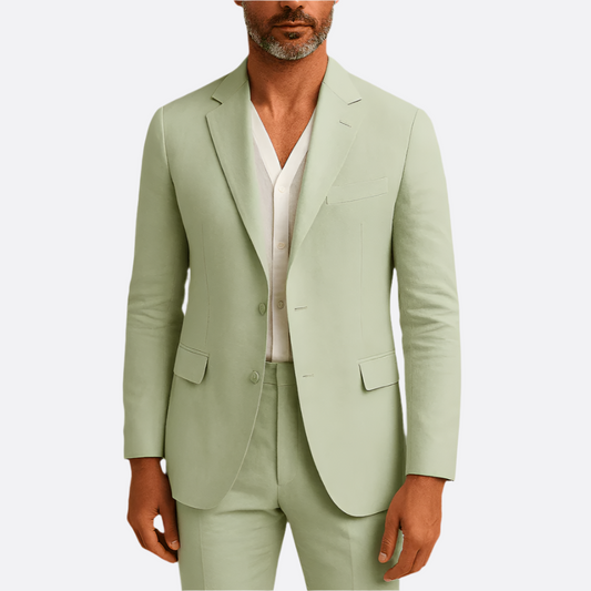 Hommes - Ensemble Blazer et Pantalon d'Été en Léger - Lin - Costume Élégant et Confortable pour la Saison