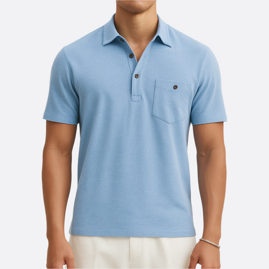 Hommes - Polo - Lin Léger - Élégance Essentielle pour l'Été - Tissu Confortable et Respirant