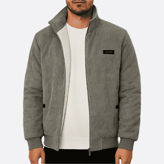 Hommes - Veste d'hiver - Velours côtelé - Doublure chaude - Style vintage élégant pour un look tendance