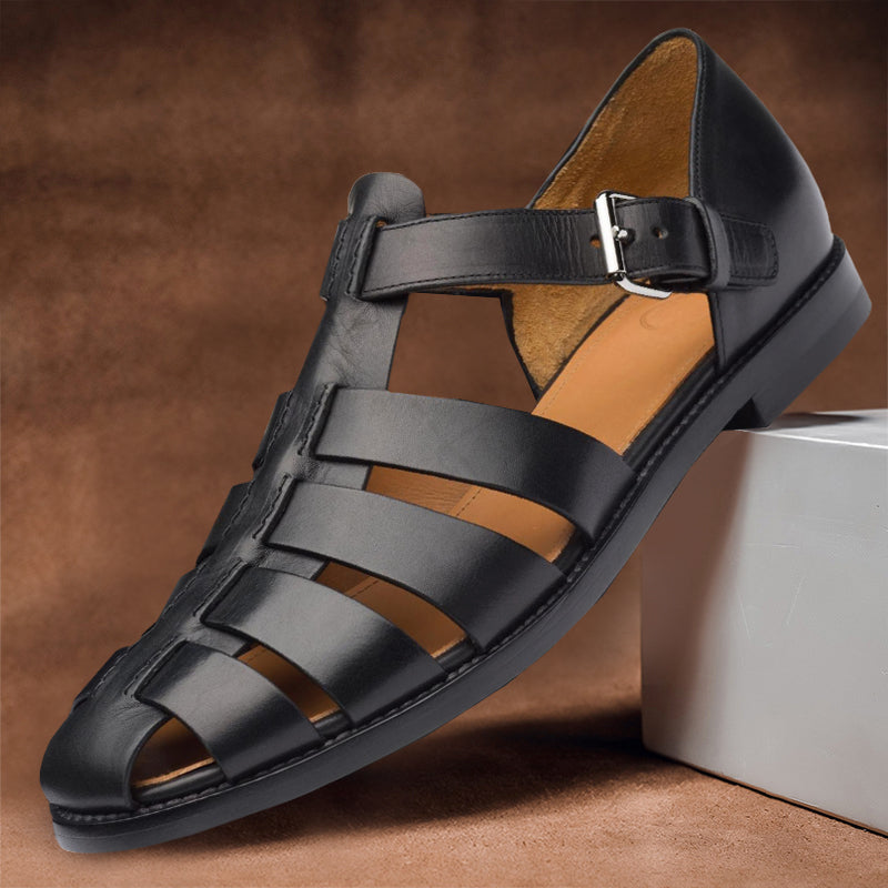 Hommes - Sandales de pêcheur classiques - Cuir - Confortables et respirantes - Style intemporel pour toutes occasions