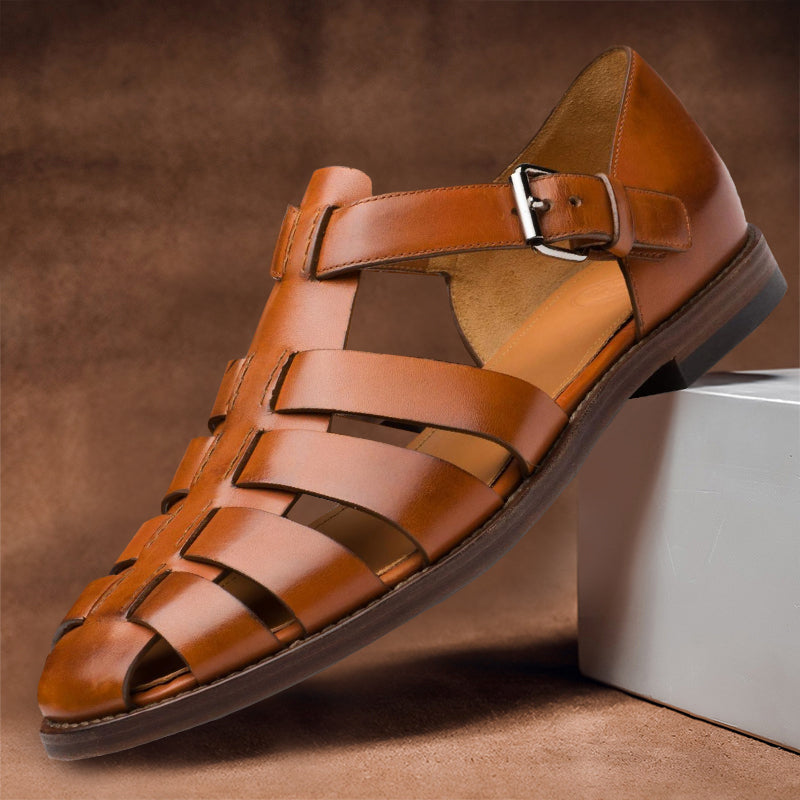 Hommes - Sandales de pêcheur classiques - Cuir - Confortables et respirantes - Style intemporel pour toutes occasions