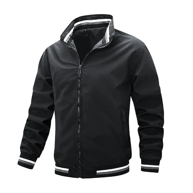 Veste de transition hommes - Sport style blanc doublé avec fermeture éclair - Confort et élégance