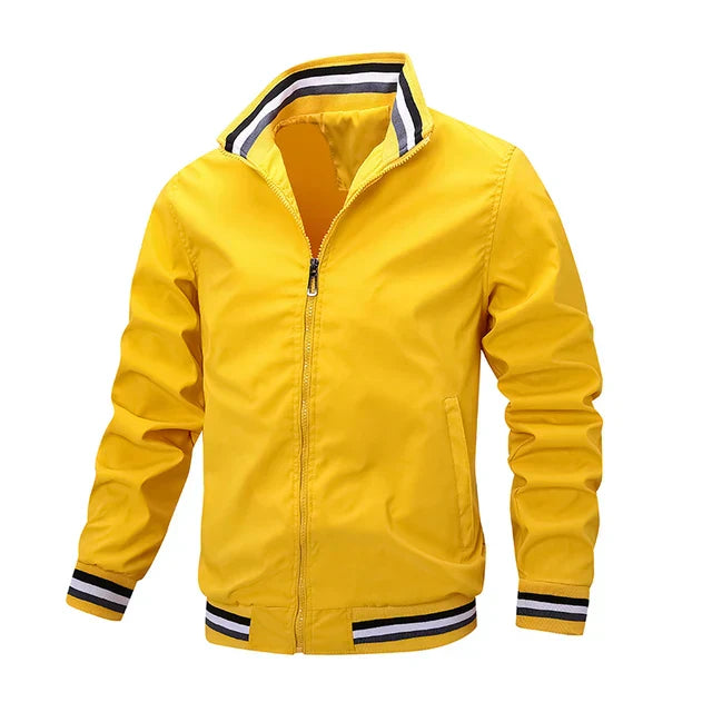 Veste de transition hommes - Sport style blanc doublé avec fermeture éclair - Confort et élégance