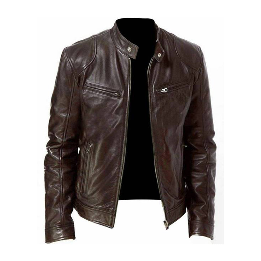 Hommes - Veste - Faux cuir - Coupe classique - Veste tendance et élégante pour un style moderne