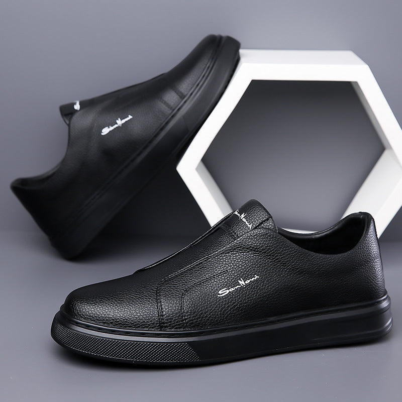Hommes - Baskets à enfiler en toile - Cuir - Chaussures décontractées confortables pour un style décontracté