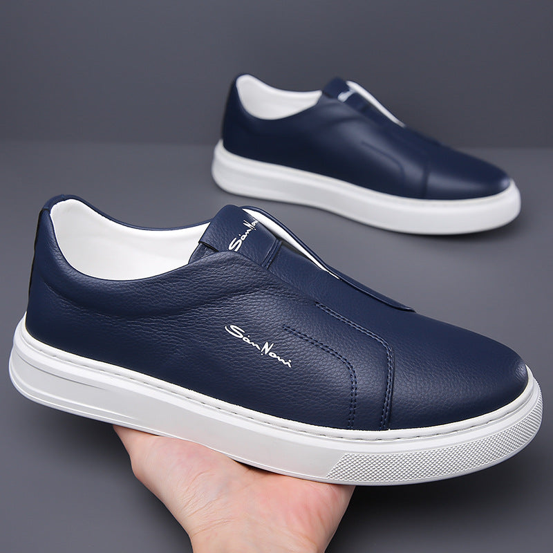 Hommes - Baskets à enfiler en toile - Cuir - Chaussures décontractées confortables pour un style décontracté