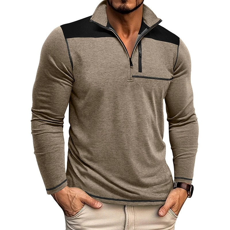 Hommes - Chemise Pullover Slim Fit - Tricot Doux - Confort et Élégance