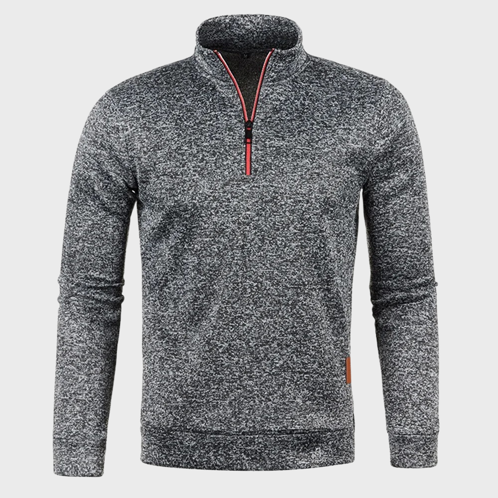 Hommes - Sweatshirt - Mélange de coton doux - Fermeture éclair - Pull décontracté pour un confort quotidien