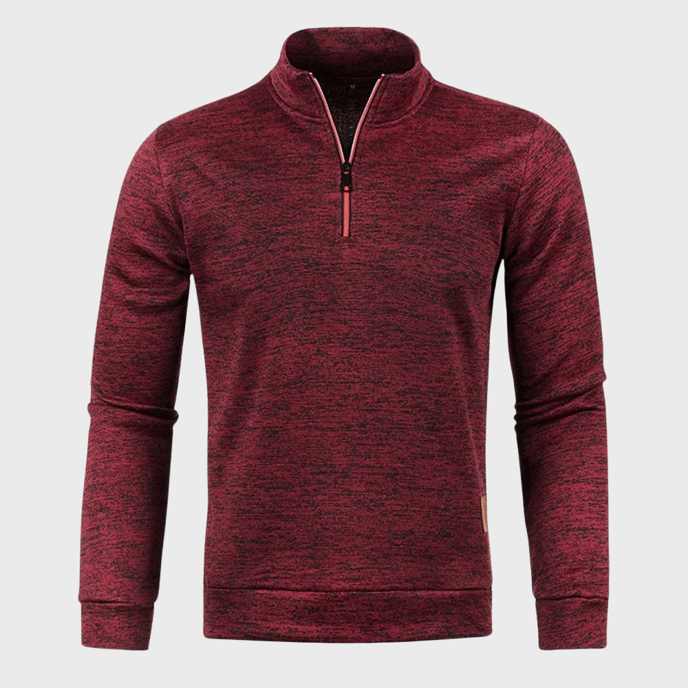 Hommes - Sweatshirt - Mélange de coton doux - Fermeture éclair - Pull décontracté pour un confort quotidien