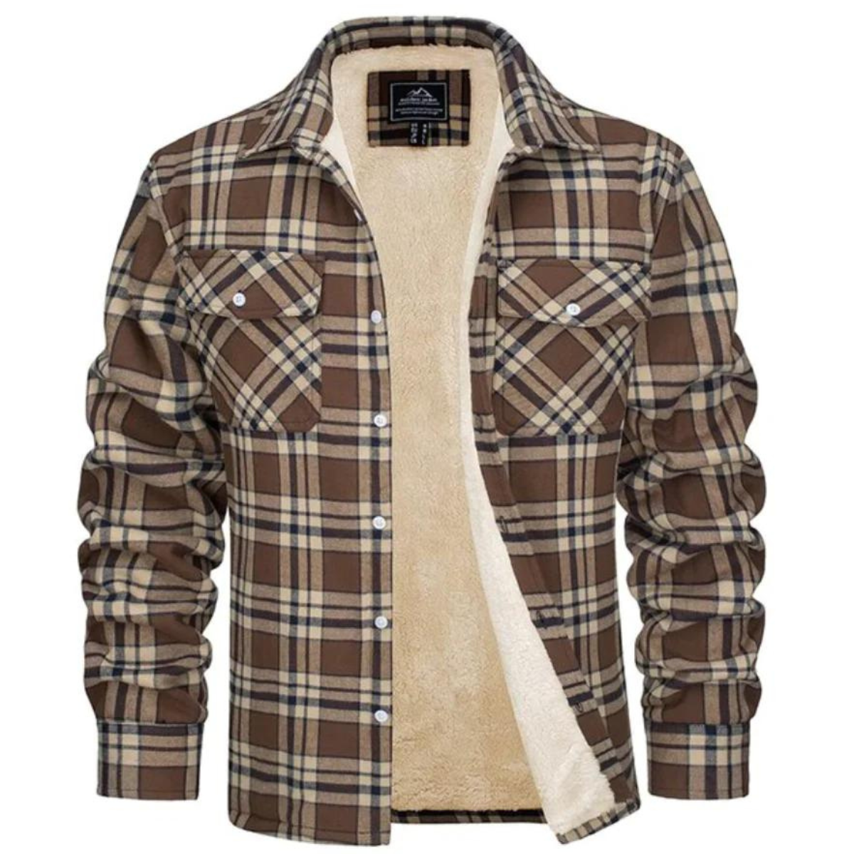 Hommes - Veste - Tissu durable - Flanelle doublée en sherpa - Parfaite pour l'hiver