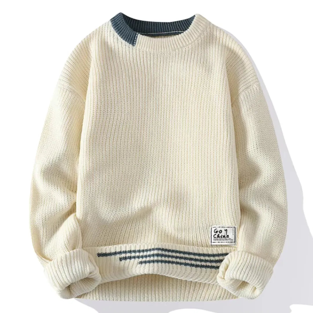 Hommes - Pull à col roulé - Tissu tricoté - Relaxed Fit - Idéal pour un style décontracté et confortable