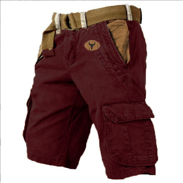 Hommes - Short cargo polyvalent - Tissu léger - Idéal pour les aventures en plein air