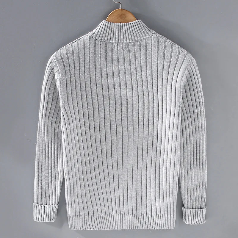 Hommes - Cardigan en tricot côtelé - Maille côtelée - Ouvert sur le devant - Élégance et confort au quotidien