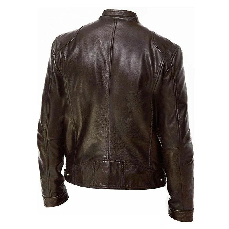 Hommes - Veste de motard décontractée - Matériaux durables - Veste en cuir pour un style intemporel