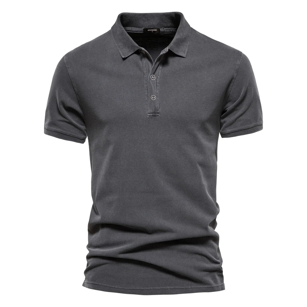 Hommes - Polo décontracté à manches courtes - Tissu doux - Confort quotidien et style décontracté