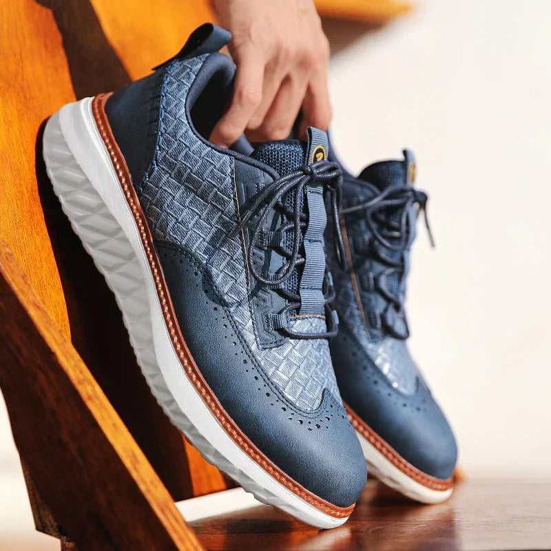 Hommes - Baskets - Cuir - Confortable et tendance - Chaussures décontractées stylées