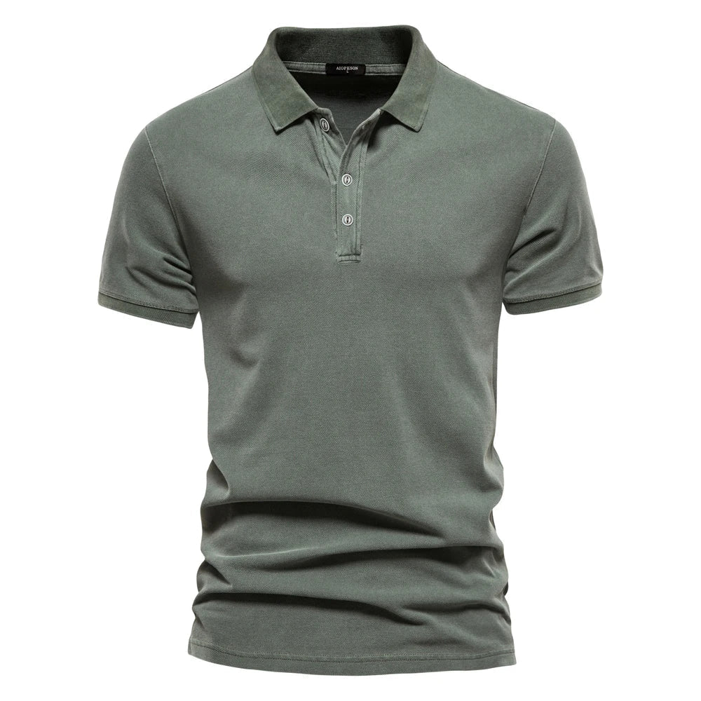 Hommes - Polo décontracté à manches courtes - Tissu doux - Confort quotidien et style décontracté