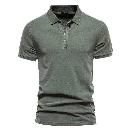 Hommes - Polo décontracté à manches courtes - Tissu doux - Confort quotidien et style décontracté