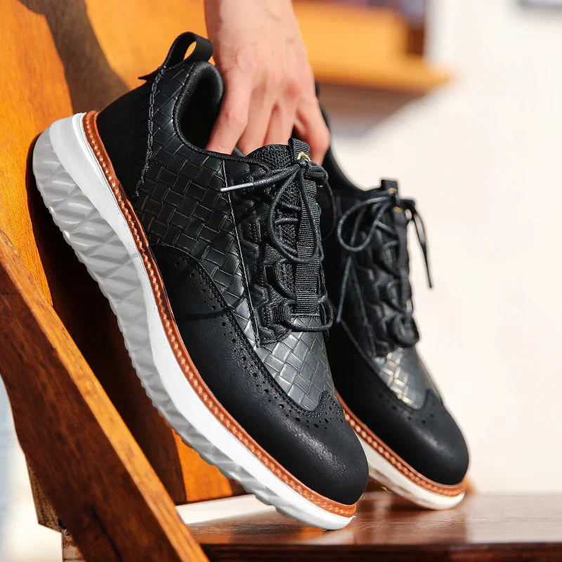 Hommes - Baskets - Cuir - Confortable et tendance - Chaussures décontractées stylées