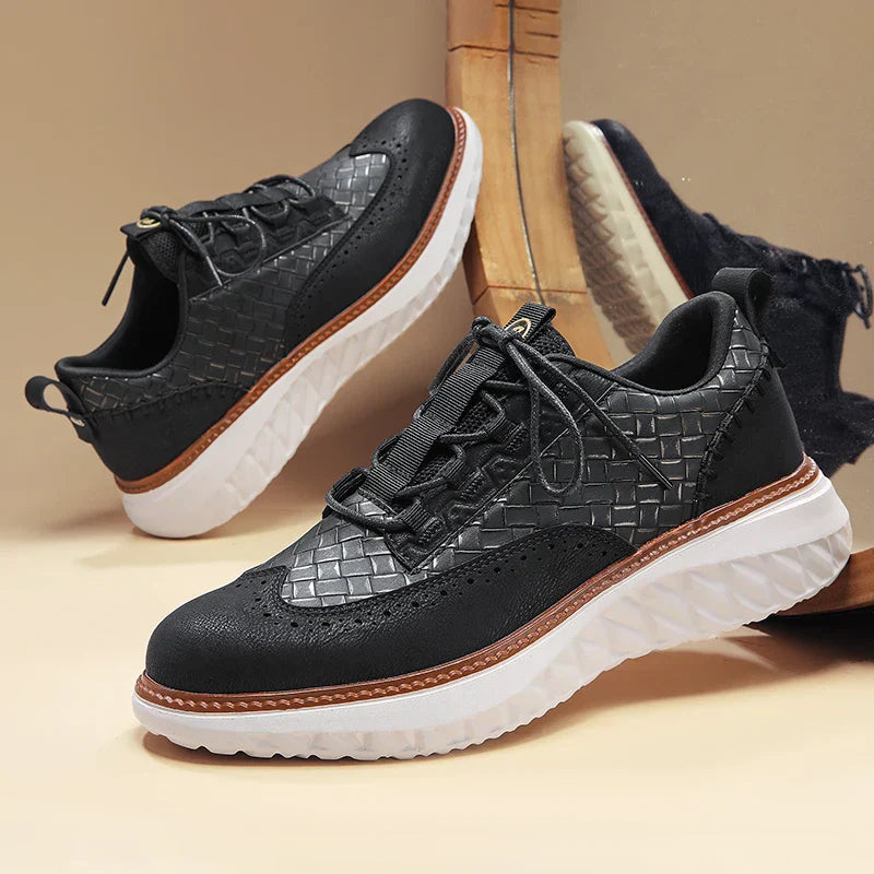 Hommes - Baskets - Cuir - Confortable et tendance - Chaussures décontractées stylées