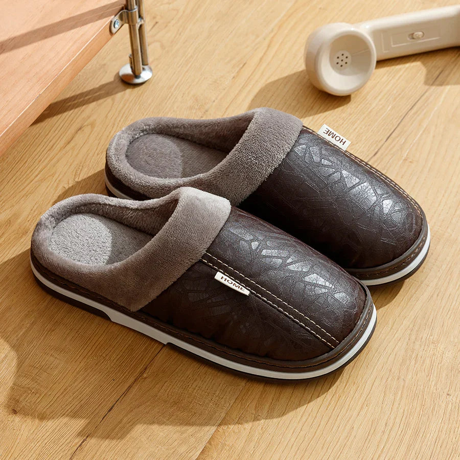 Hommes - Chaussons souples - Doublure intérieure douce - Design chaud et confortable - Idéal pour le confort à la maison