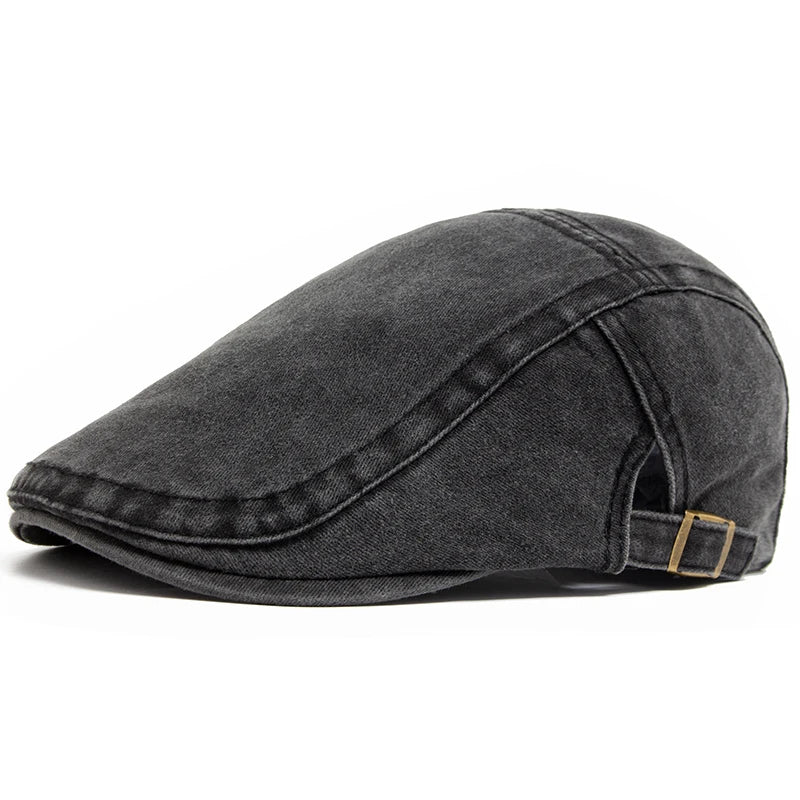Hommes - Béret Vintage Ajustable - Matière Souple - Chapeau Classique de Style Français pour Tous les Jours