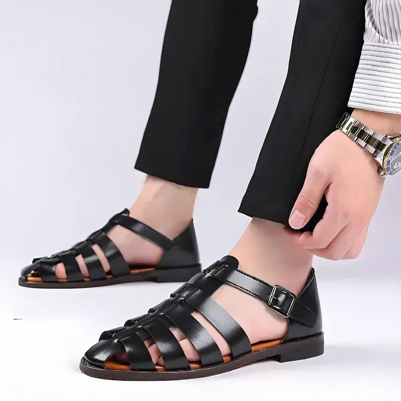 Hommes - Sandales de pêcheur classiques - Cuir - Confortables et respirantes - Style intemporel pour toutes occasions