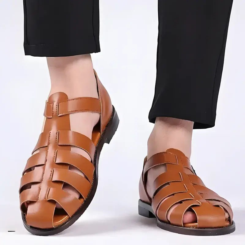 Hommes - Sandales de pêcheur classiques - Cuir - Confortables et respirantes - Style intemporel pour toutes occasions
