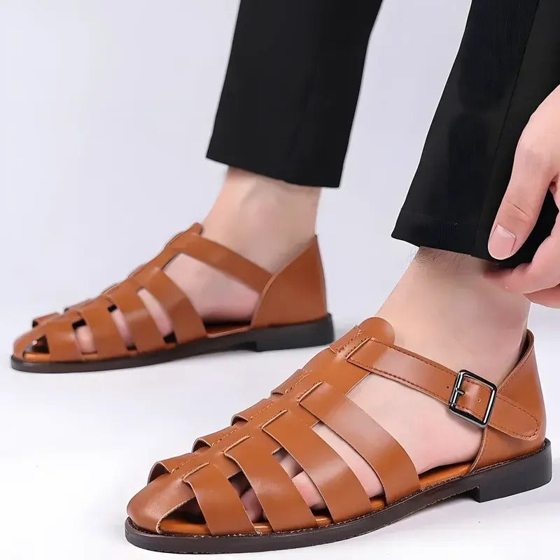 Hommes - Sandales de pêcheur classiques - Cuir - Confortables et respirantes - Style intemporel pour toutes occasions