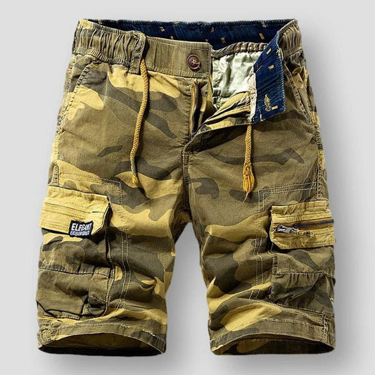 Hommes - Short cargo - Mélange de coton - Style commando polyvalent pour les activités de plein air