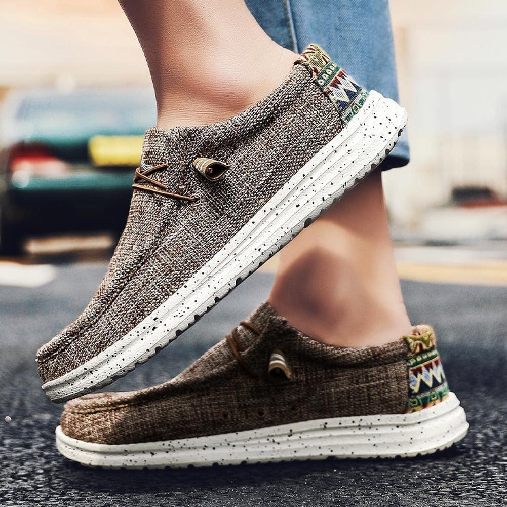 Hommes - Mocassins urbains - Toile - Chaussures élégantes en daim à enfiler pour un confort optimal toute la journée