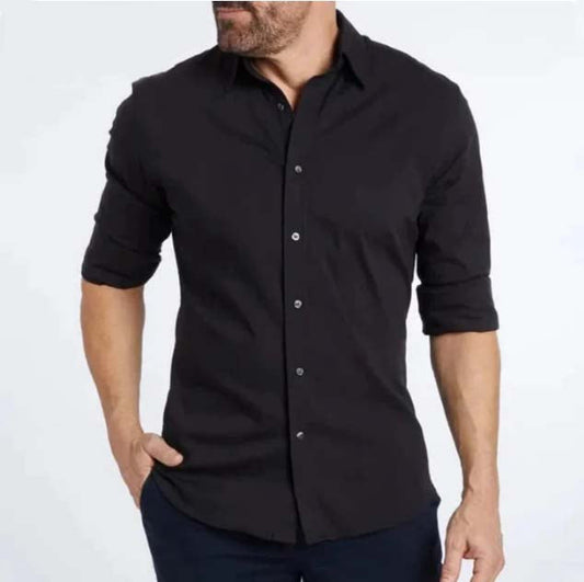 Hommes - Chemise zippée - Coton mélangé - Élégante tenue décontractée - Style confortable et moderne
