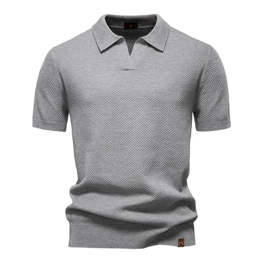Hommes - Polo Élégant en Mélange de Coton - Confortable et Idéal pour un Style Décontracté
