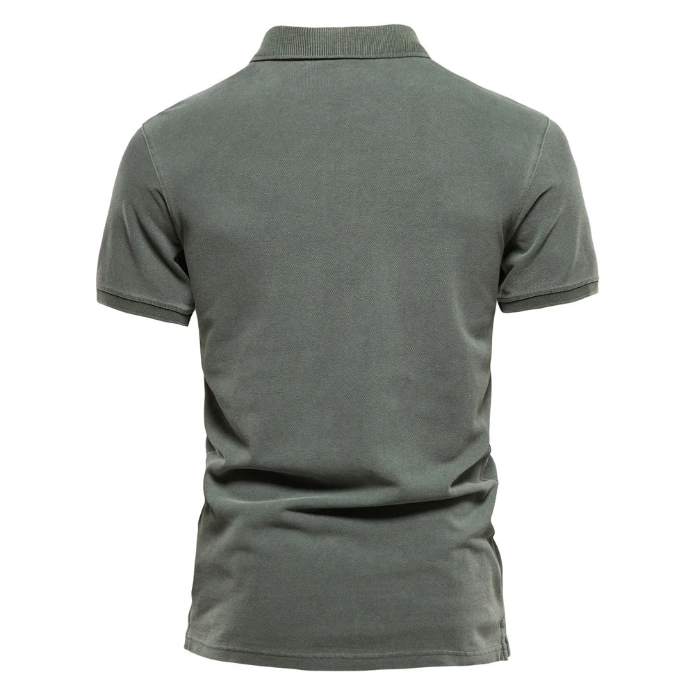 Hommes - Polo décontracté à manches courtes - Tissu doux - Confort quotidien et style décontracté
