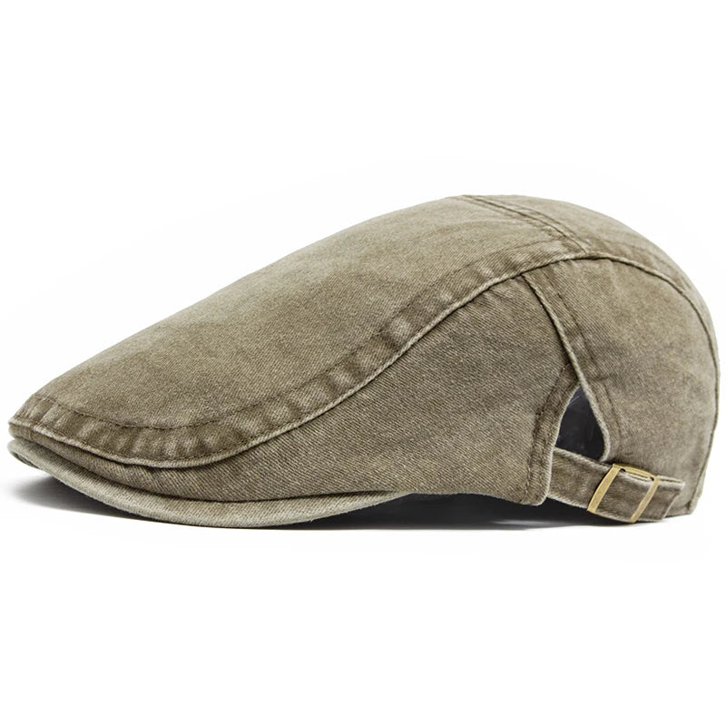 Hommes - Béret Vintage Ajustable - Matière Souple - Chapeau Classique de Style Français pour Tous les Jours