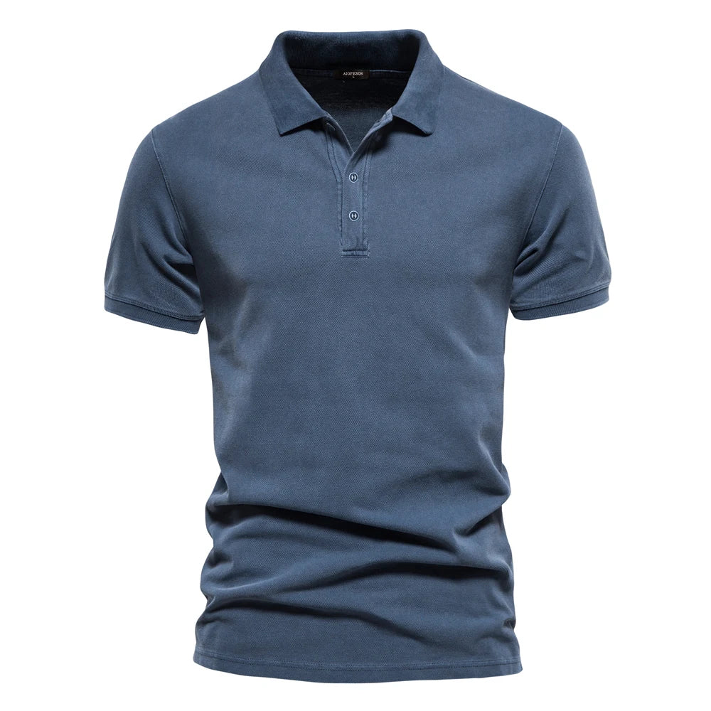 Hommes - Polo décontracté à manches courtes - Tissu doux - Confort quotidien et style décontracté