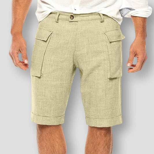 Hommes - Chemise à manches courtes - Coton léger - Style brise fraîche pour les aventures estivales