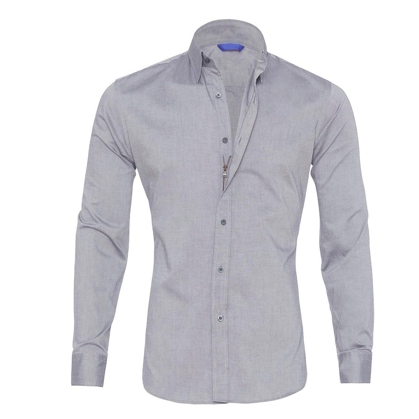 Hommes - Chemise zippée - Coton mélangé - Élégante tenue décontractée - Style confortable et moderne