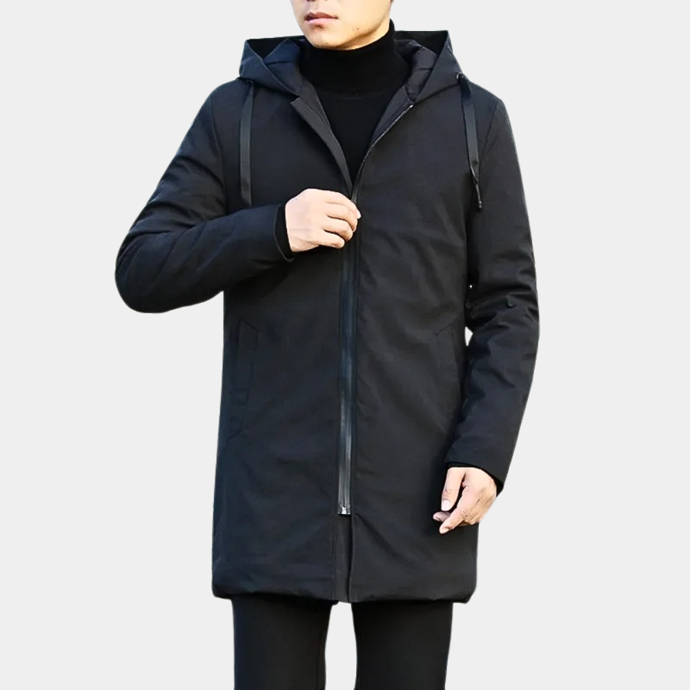 Hommes - Veste de pluie - Imperméable - Doublure douillette - Style hivernal élégant - Parfait pour le temps froid