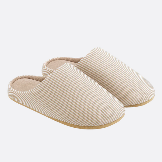 Hommes - Chaussons rayés - Tissu doux - Confortables chaussures d'intérieur - Parfaits pour la détente