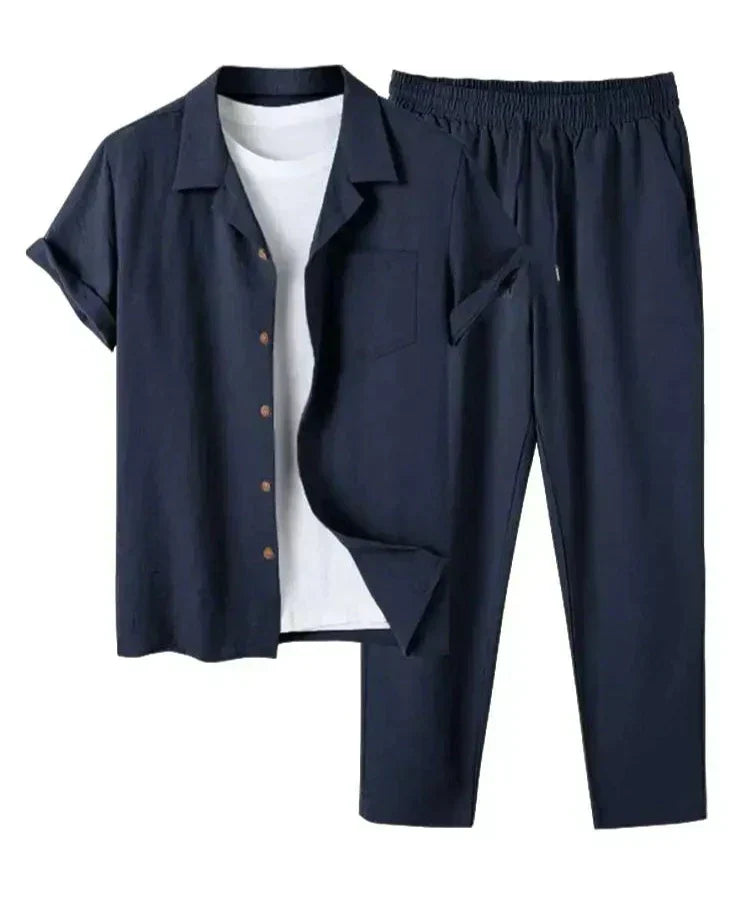 Hommes - Set d'été tendance - Tissu léger et respirant - Mode estivale élégante