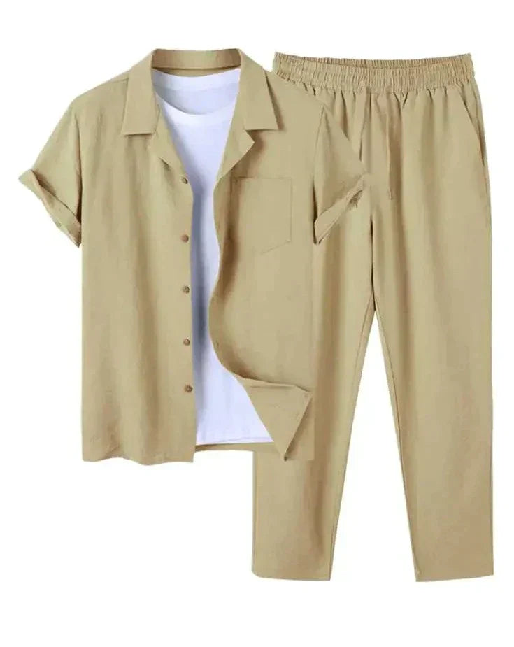 Hommes - Set d'été tendance - Tissu léger et respirant - Mode estivale élégante