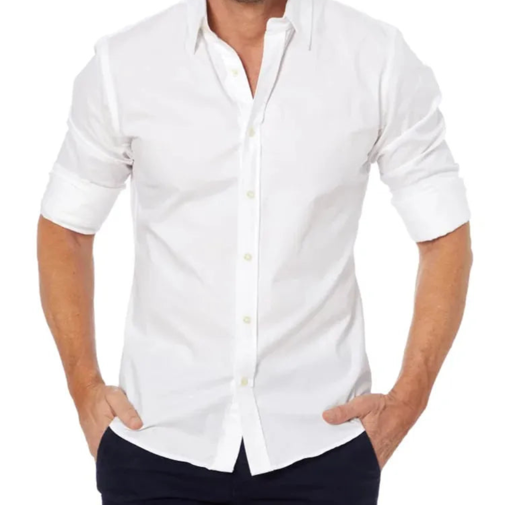 Hommes - Chemise zippée - Coton mélangé - Élégante tenue décontractée - Style confortable et moderne