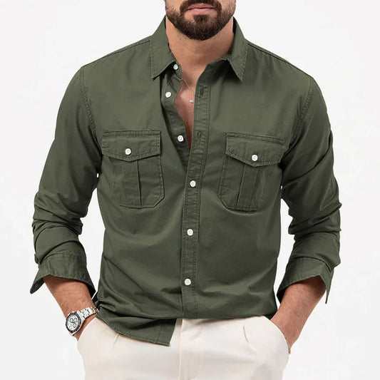 Hommes - Chemise décontractée - Tissu en coton doux - Style quotidien confortable et élégant