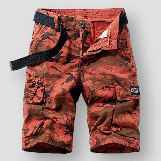 Hommes - Short cargo - Mélange de coton confortable - Style estival polyvalent pour les aventures en plein air