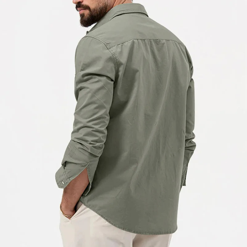 Hommes - Chemise décontractée - Tissu en coton doux - Style quotidien confortable et élégant